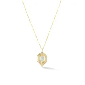 Revival Teardrop Birthstone Necklace - Opal