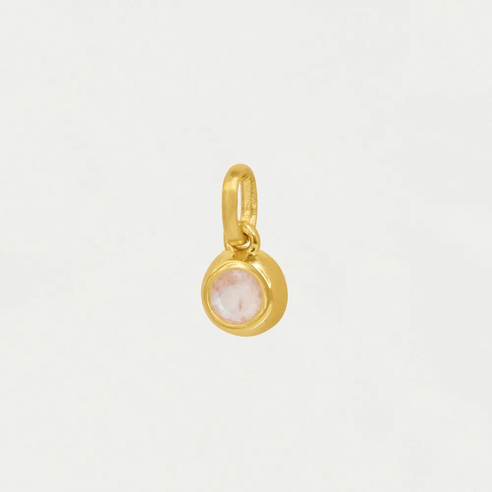 Round Birthstone Charm