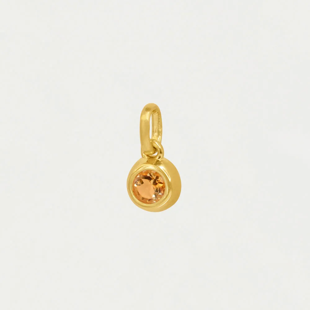 Round Birthstone Charm