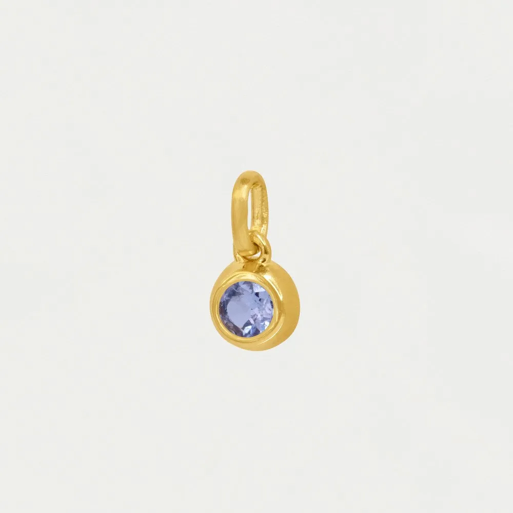 Round Birthstone Charm