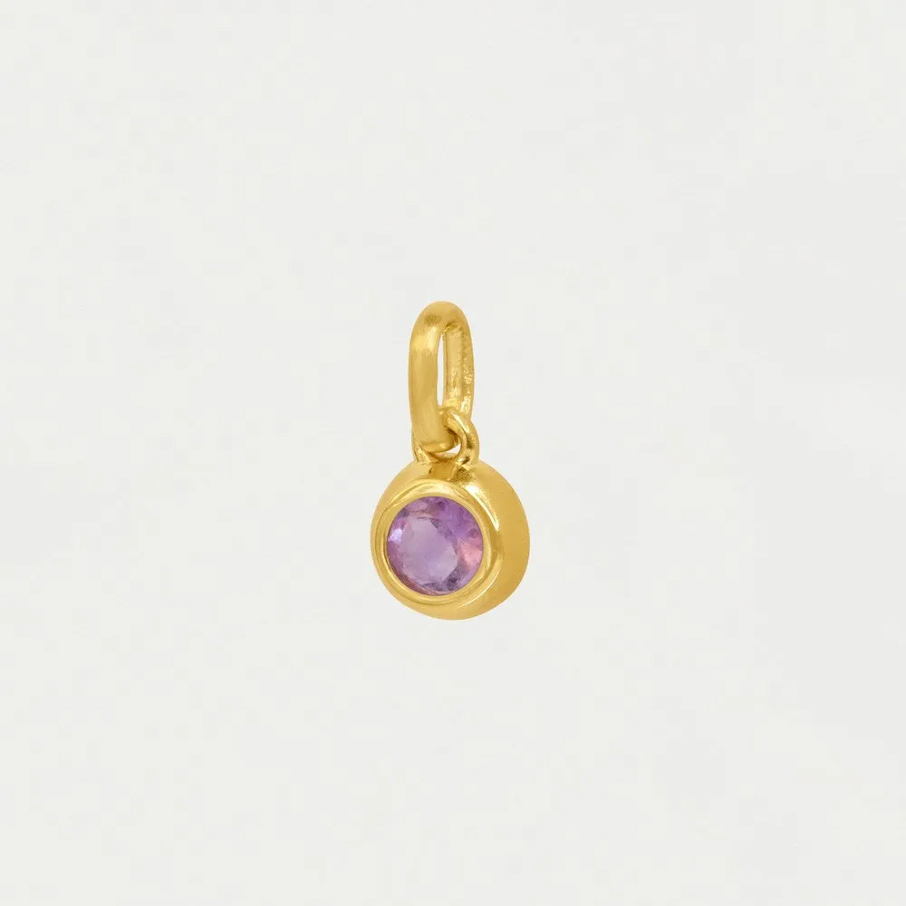 Round Birthstone Charm