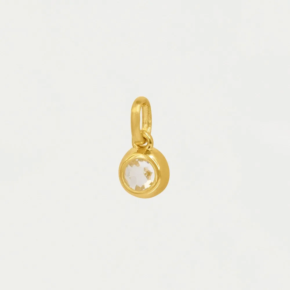 Round Birthstone Charm