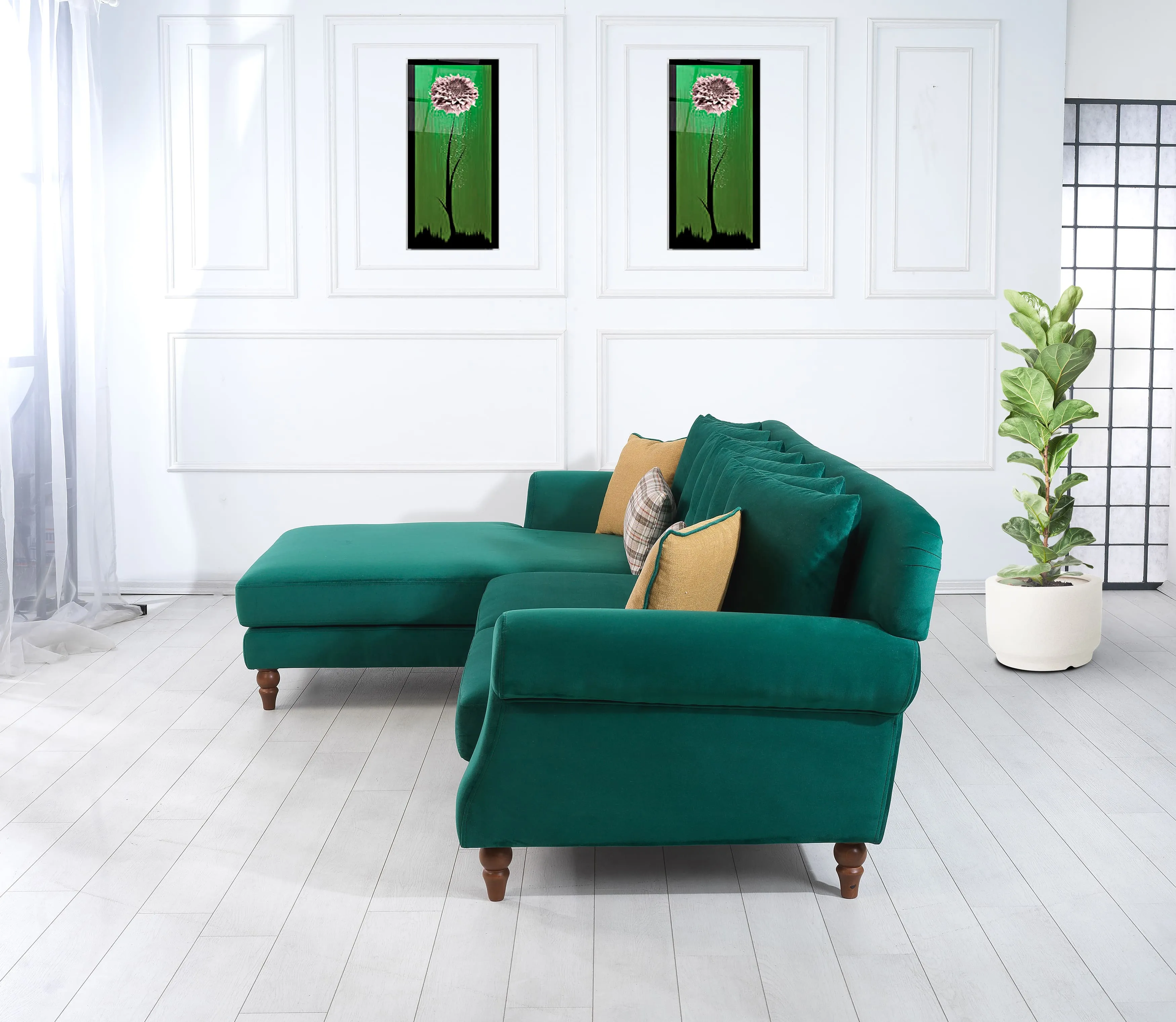 Rubeza Paula Chaise/2 Seater - Super Emerald Green