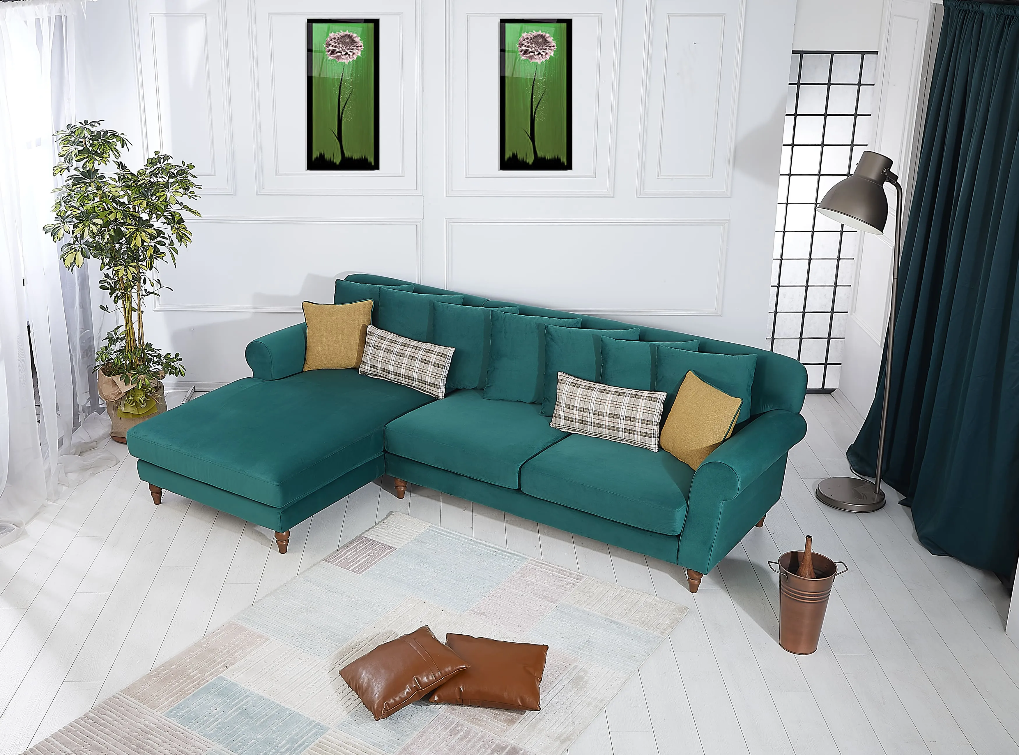 Rubeza Paula Chaise/2 Seater - Super Emerald Green