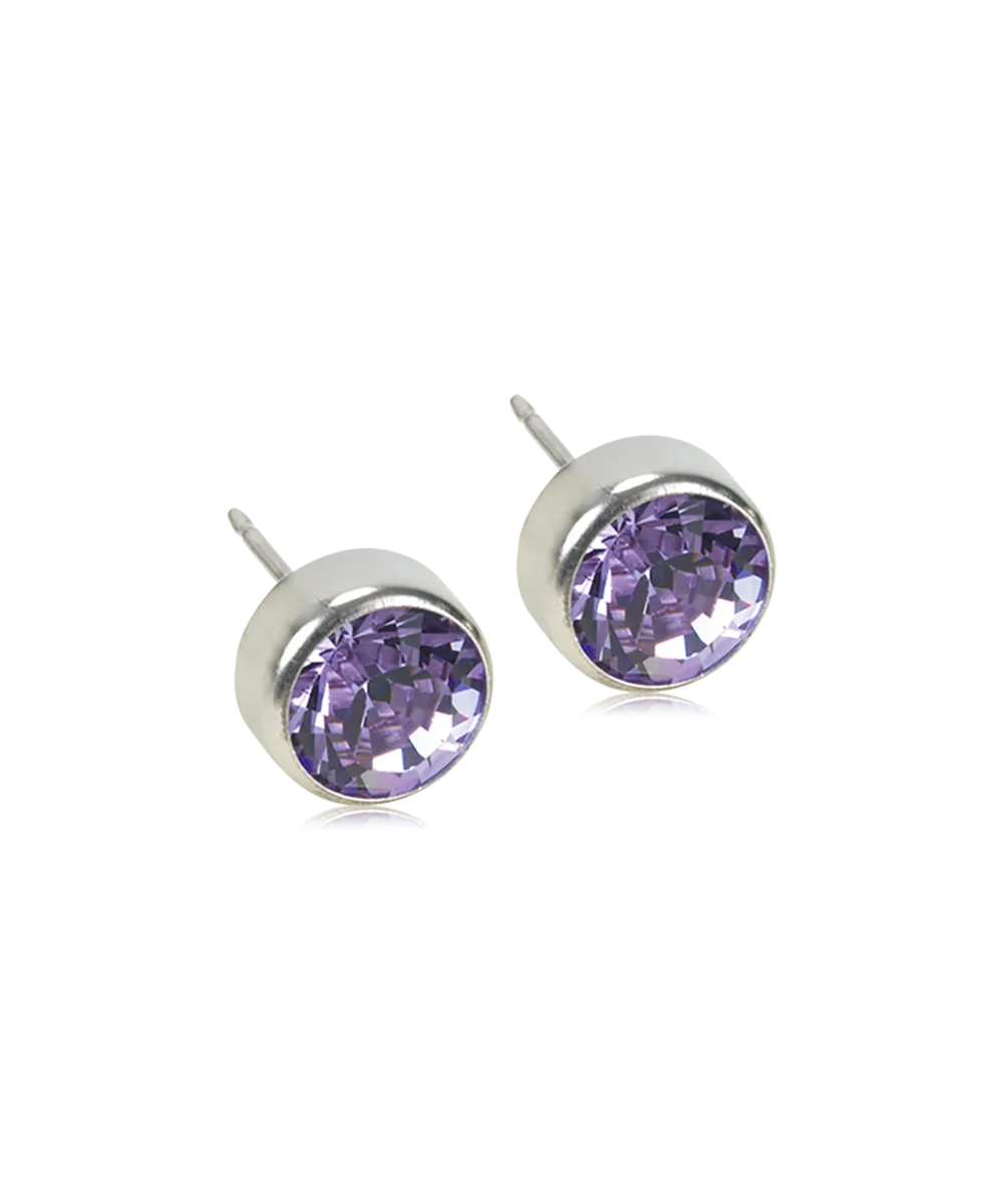 SILVER TITANIUM Bezel 5 mm -  Skin Friendly Earrings Ireland