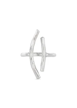 Sleek Spike Ring Silver