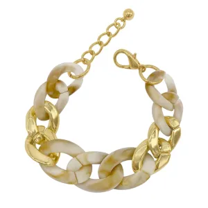 Tarnish Resistant 14k Gold Plated Oversized Oval Link Bracelet