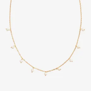 THIN PEARL NECKLACE Gold