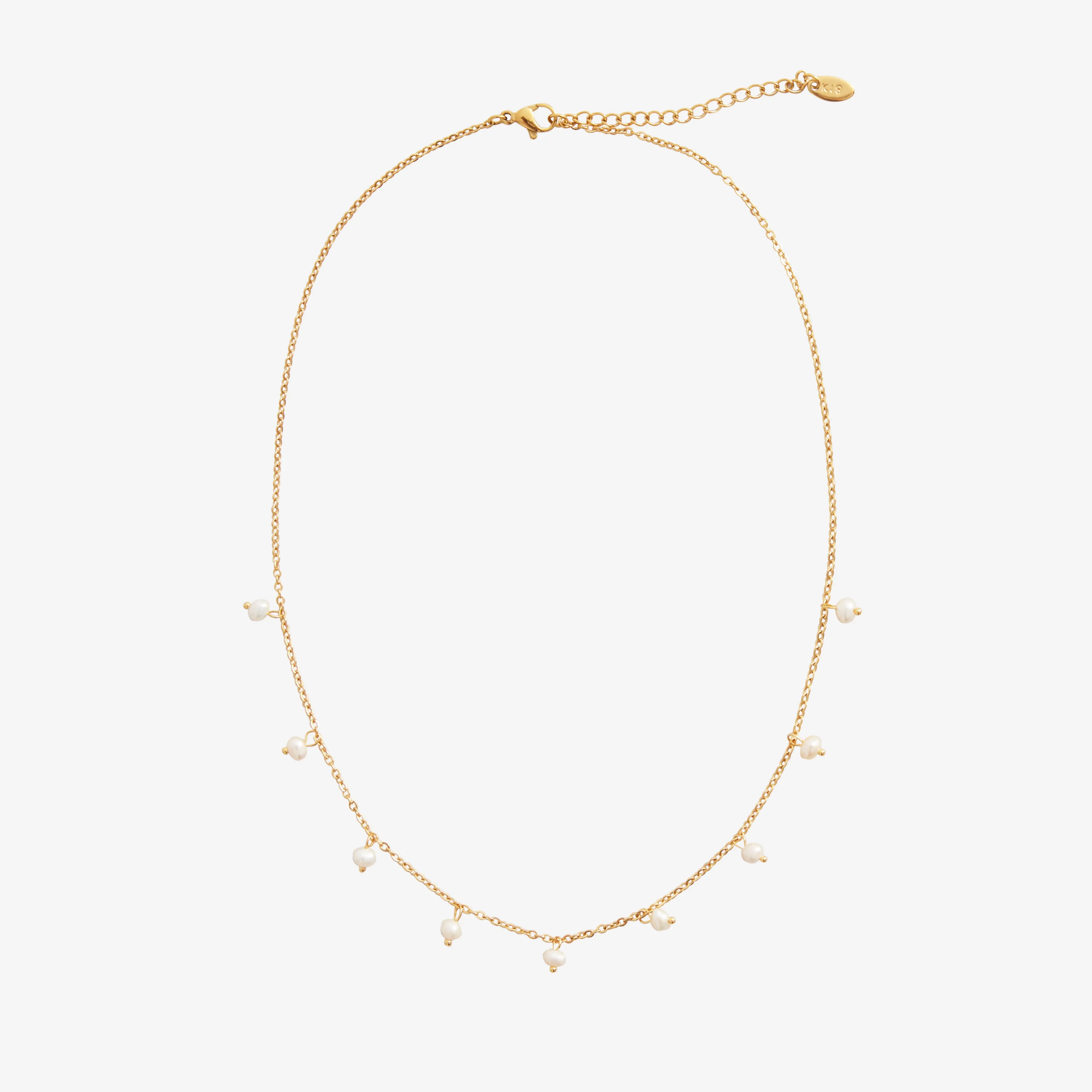 THIN PEARL NECKLACE Gold