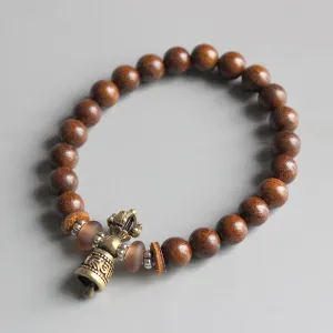 Tibetan Nanmu Wood Mala Beads Bracelet