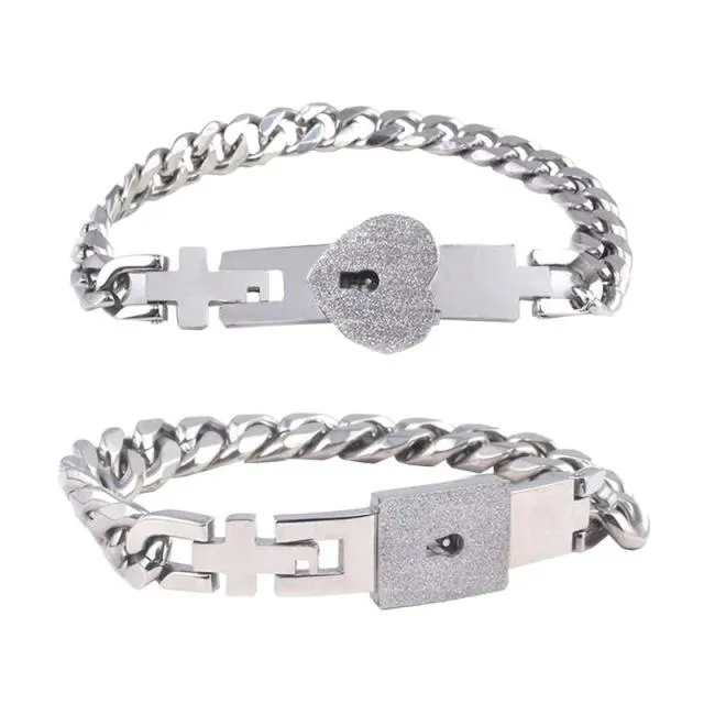 Unique Lovers Heart Lock Bracelets